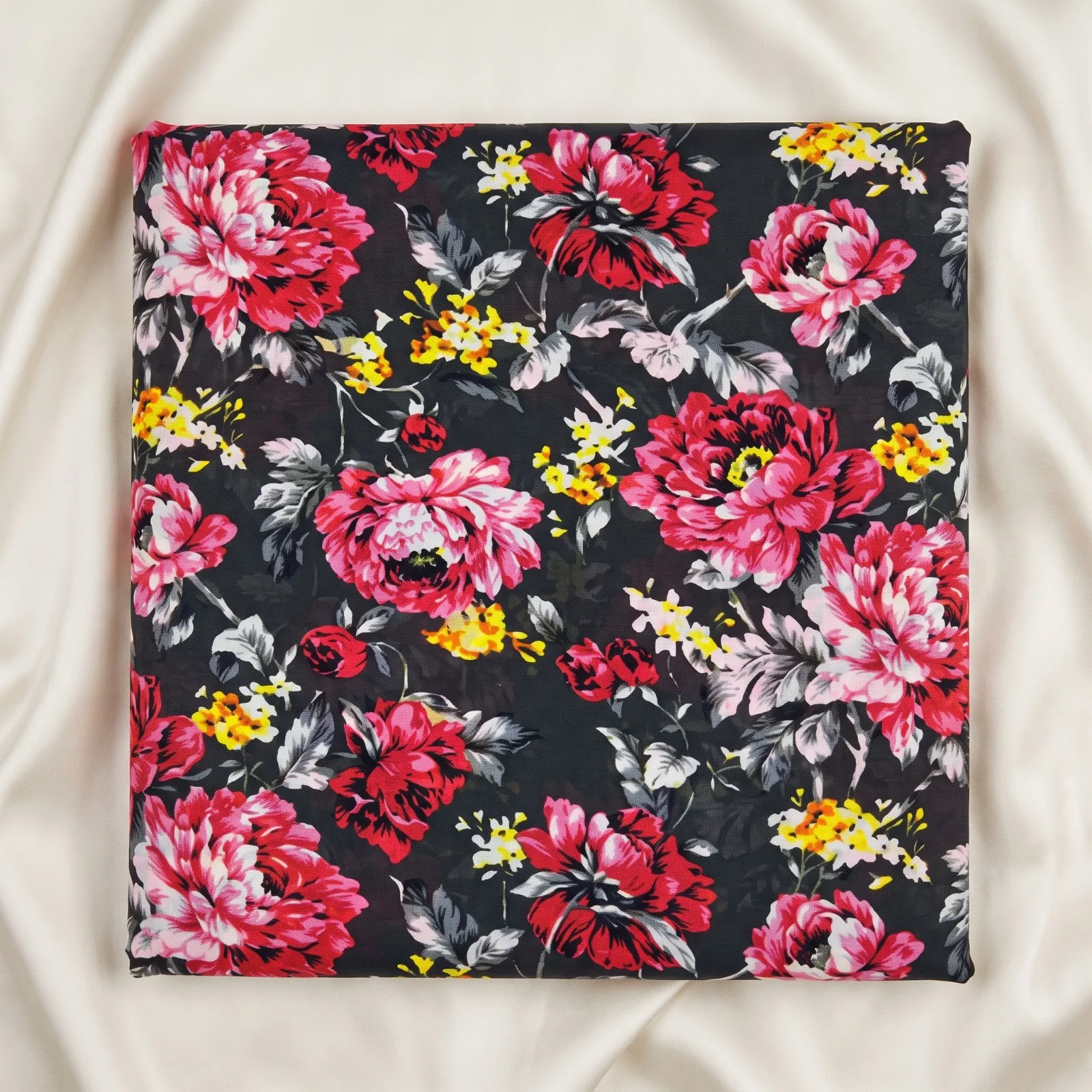 Crimson Rose Noir Printed Lawn Suit